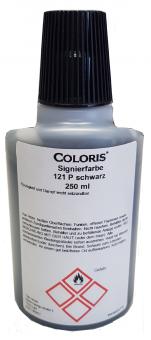 Signierstempelfarbe Coloris, 121 P, 250 ml, schwarz 