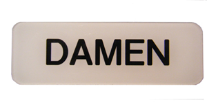 Türschild "DAMEN",  15 x 5 cm 