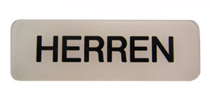 Türschild "HERREN",  15 x 5 cm 