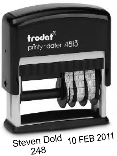 Personalstempel / Kontrollstempel mit Datum, Trodat 4813