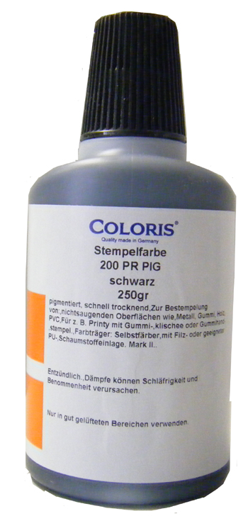 Signierstempelfarbe Coloris, 200 PR PIG, 250 gr.