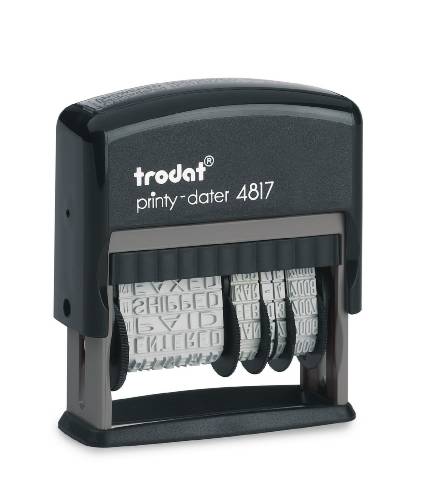 4817, Textstempel "12 Texte" mit Datum