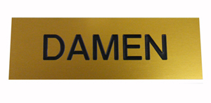 Türschild "DAMEN",  15 x 5 cm