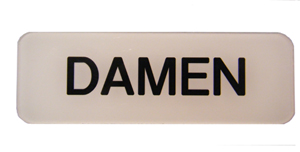 Türschild "DAMEN",  15 x 5 cm