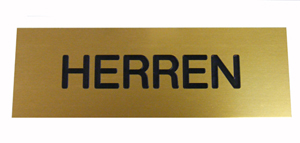 Türschild "HERREN",  15 x 5 cm