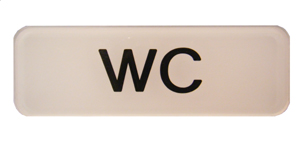Türschild "WC", - - 15 x 5 cm